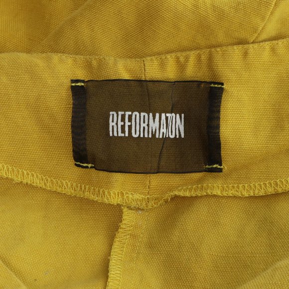 Reformation CRUZ Wrap Dress Dress • XS • Gold/Yellow - Picture 4 of 11